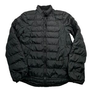 Champion Puffer Jacket Black Full Zip Collared Warm Lightweight Size‎ Small